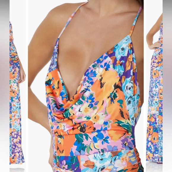 AFRM floral cowl neck maxi dress - Picture 2 of 4